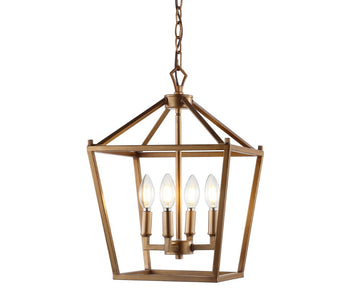 Pagoda Lantern Metal LED Pendant - JONATHAN Y